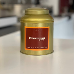 SCHWARZER TEE AUS ORANGE,...